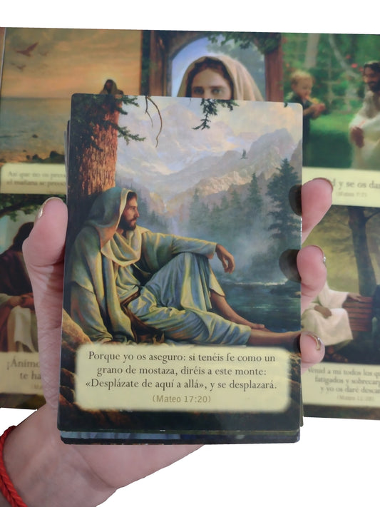 Oráculo Mensajes De Amor De Jesús Español Plastificado 12.5x9cm