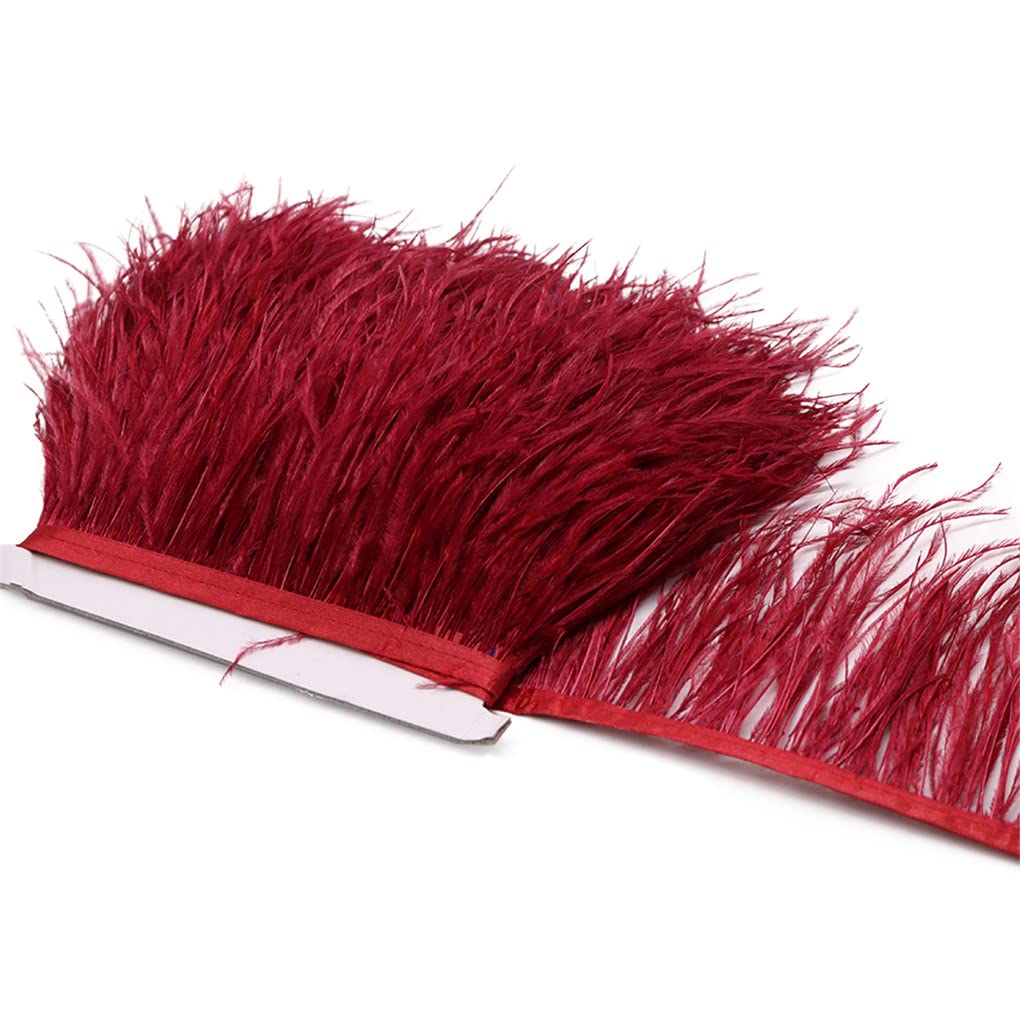 2 Metros Cinta Plumas avestruz Naturales Para Artesanias y manualidades corta.