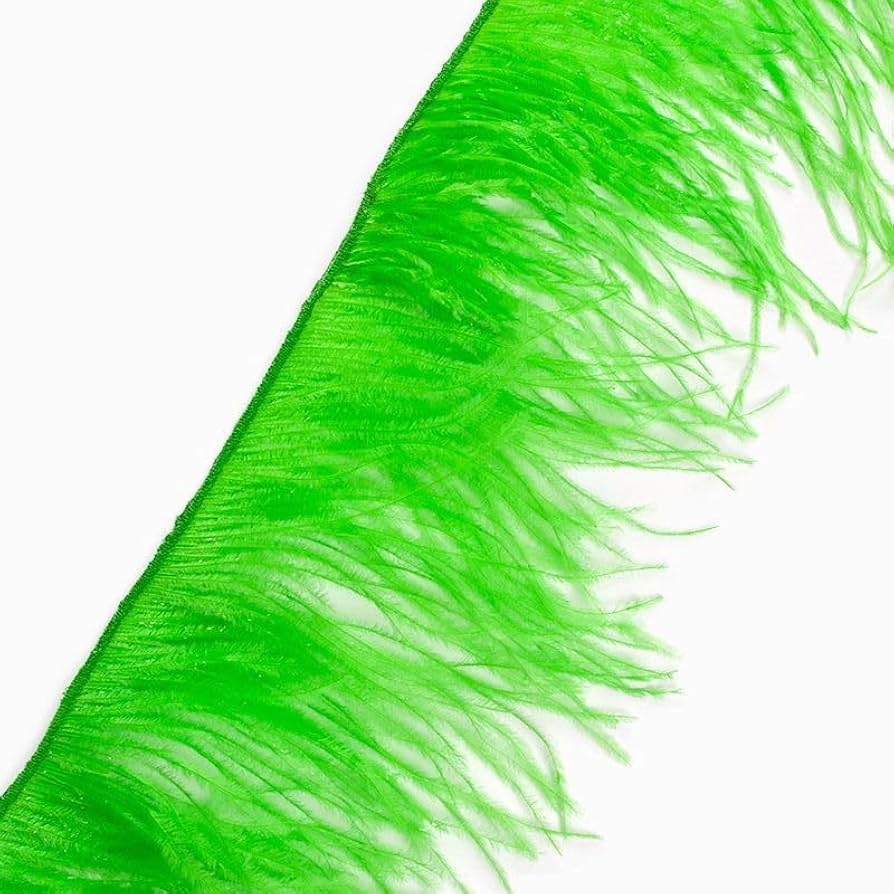 2 Metros Cinta Plumas avestruz Naturales Para Artesanias y manualidades corta.