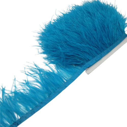 2 Metros Cinta Plumas avestruz Naturales Para Artesanias y manualidades corta.