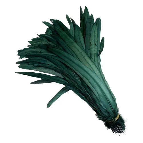 100 Plumas de cola de gallo Premium 25-30cm de colores diversos