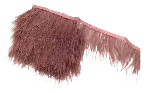 2 Metros Cinta Plumas avestruz Naturales Para Artesanias y manualidades corta.