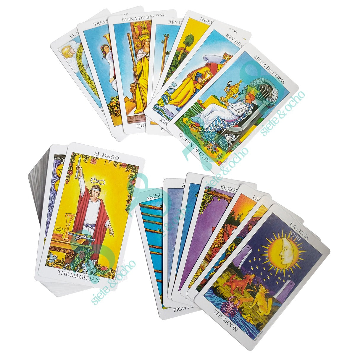 Tarot Rider Waite Radiant Económico de bolsillo 6x10cm Español e Inglés