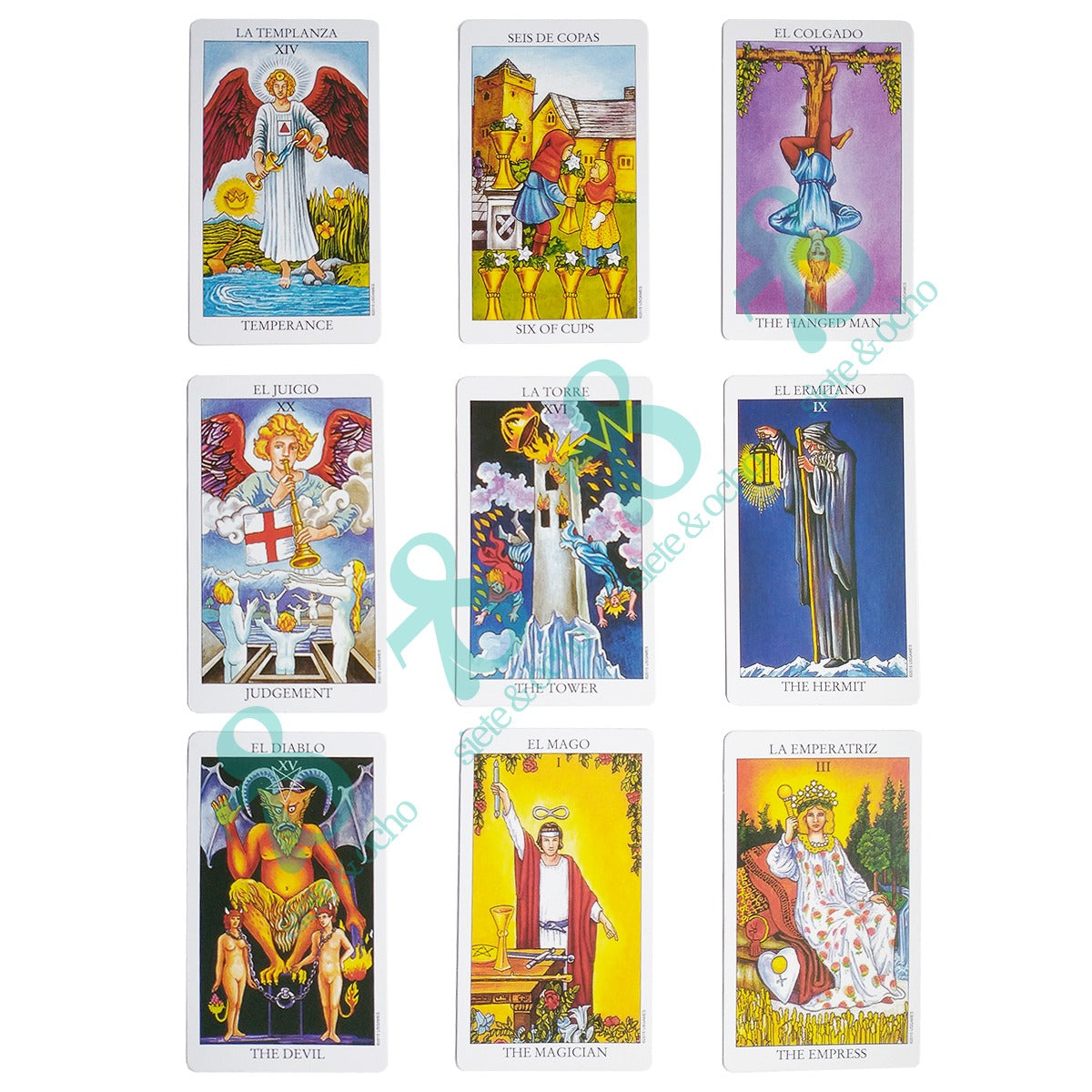 Tarot Rider Waite Radiant Económico de bolsillo 6x10cm Español e Inglés