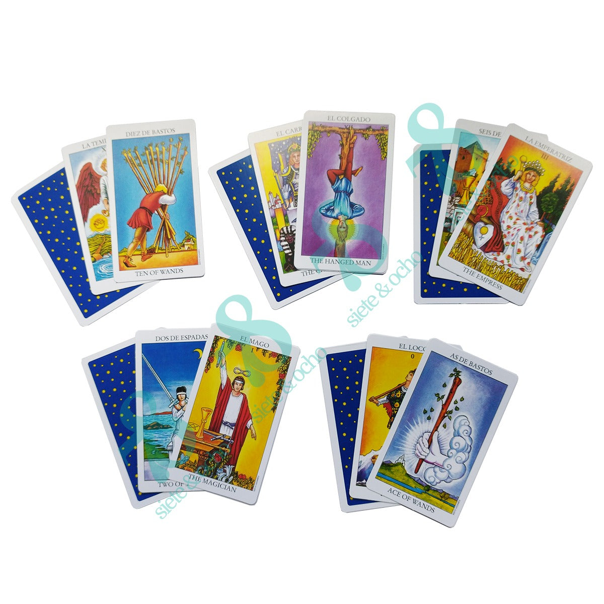 Tarot Rider Waite Radiant Económico de bolsillo 6x10cm Español e Inglés