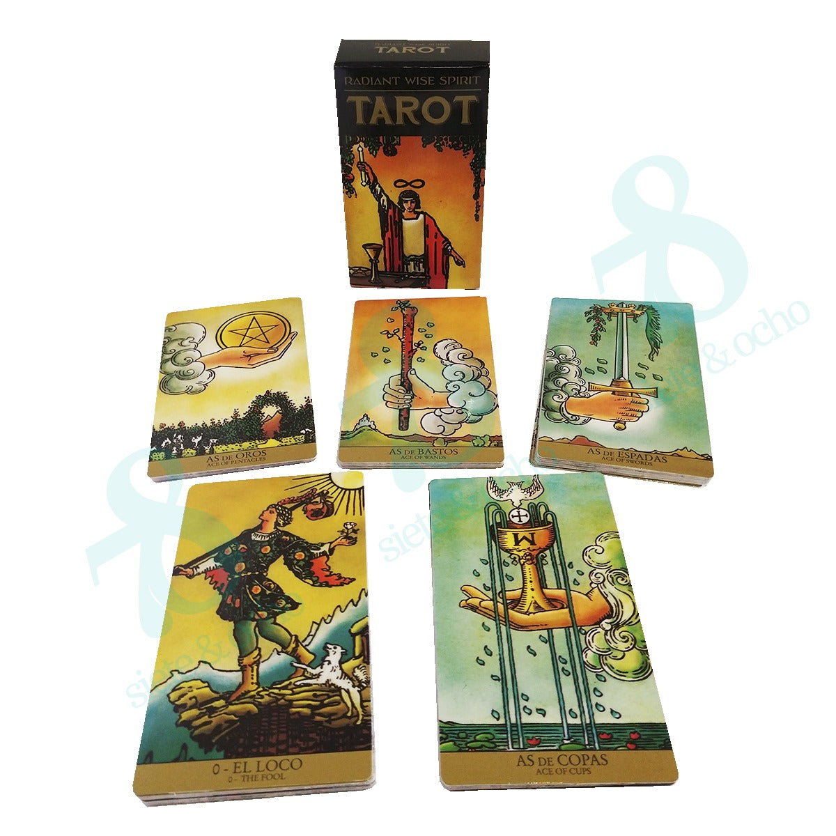Tarot Rider Radiant Wise Spirit Plastificado Económico Español 12x7cm + Manual