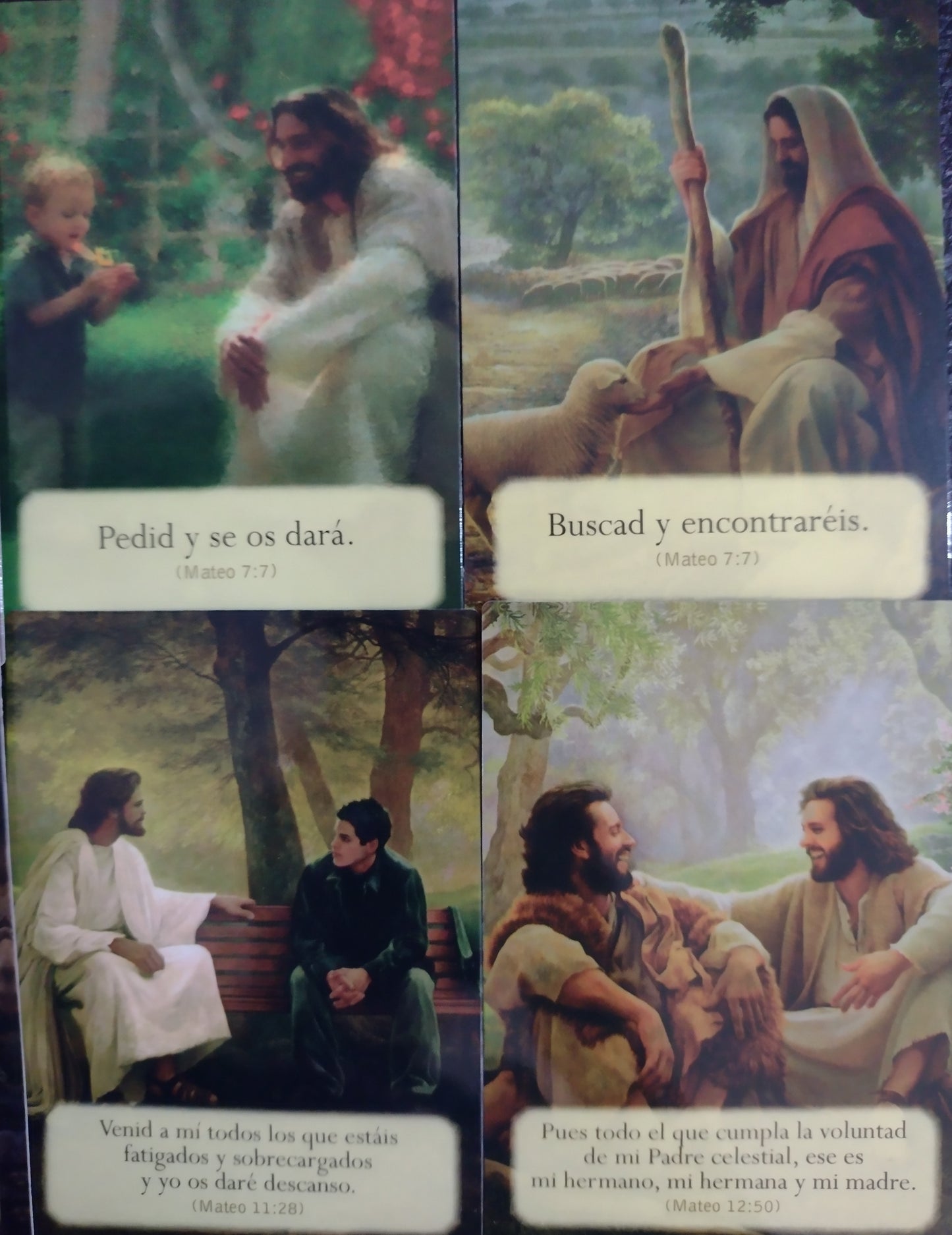 Oráculo Mensajes De Amor De Jesús Español Plastificado 12.5x9cm